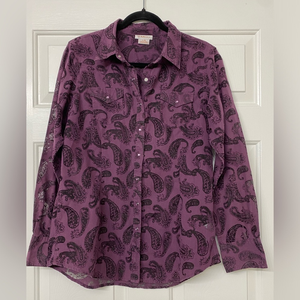 Paisley button down shirt